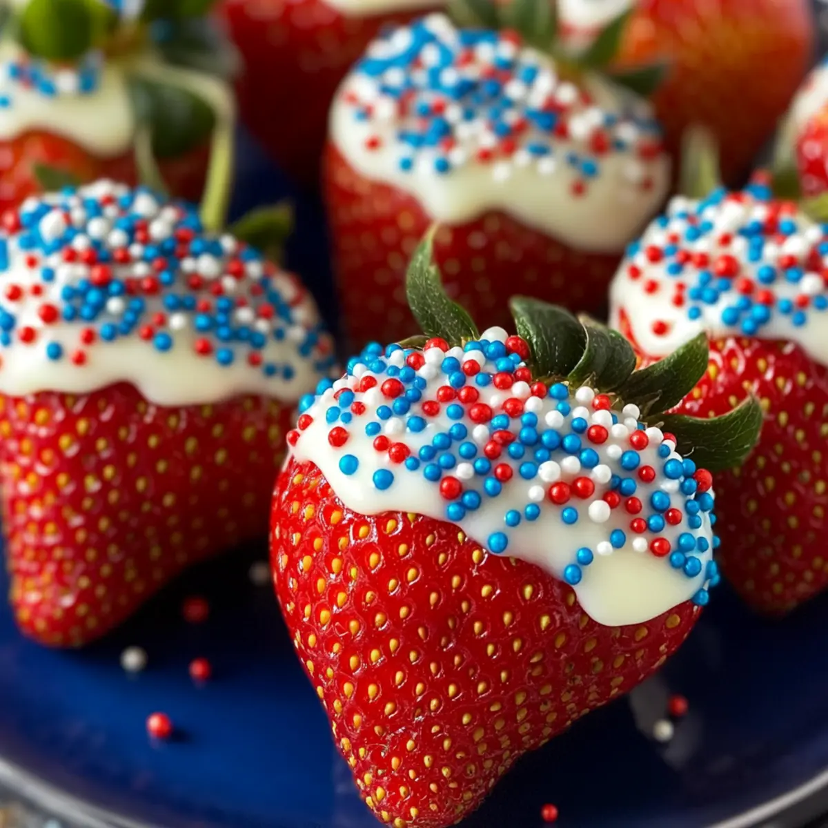 Delicious Red, White, and Blue Strawberries for Summer Fun