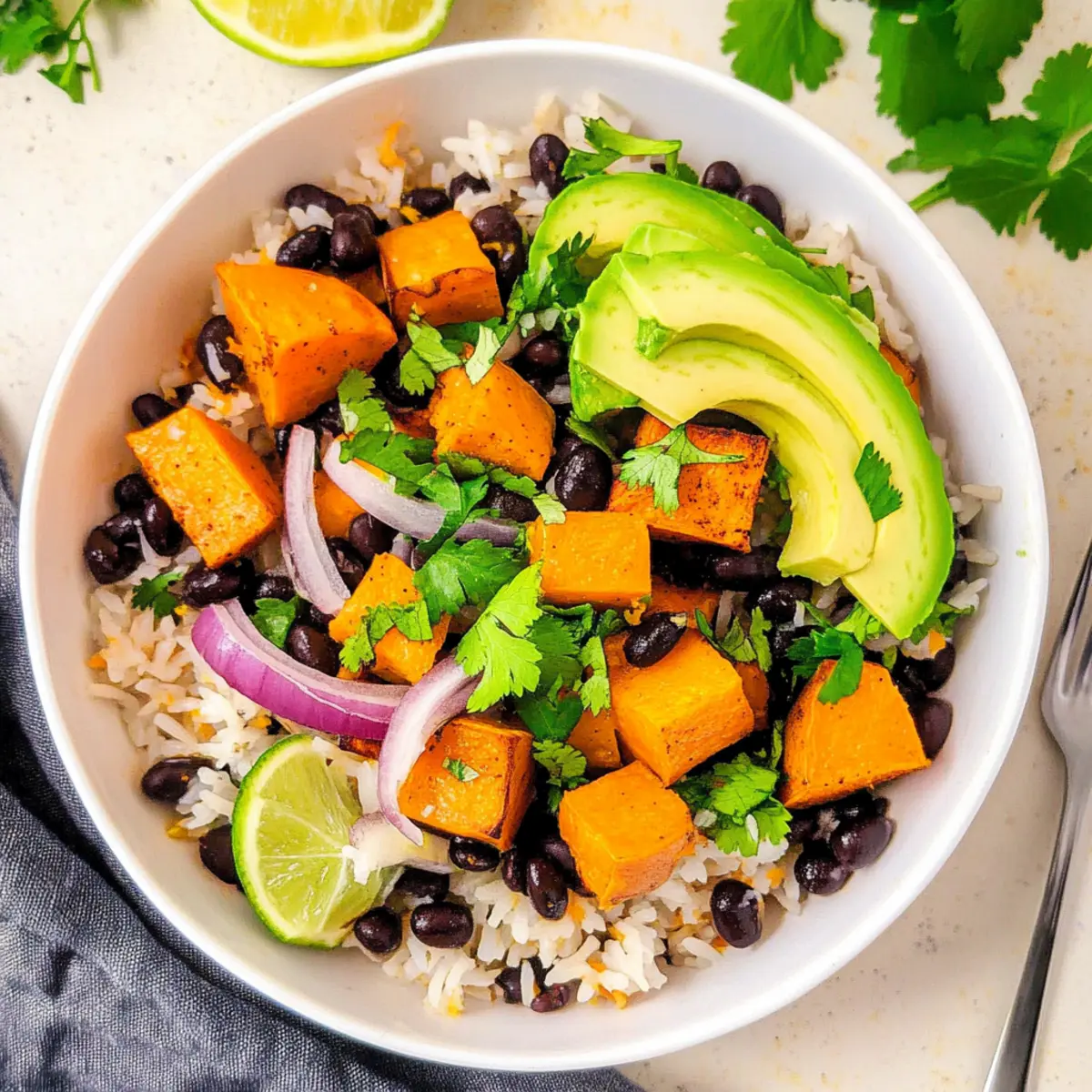 Sweet Potato Black Bean Rice Bowl for a Wholesome Dinner