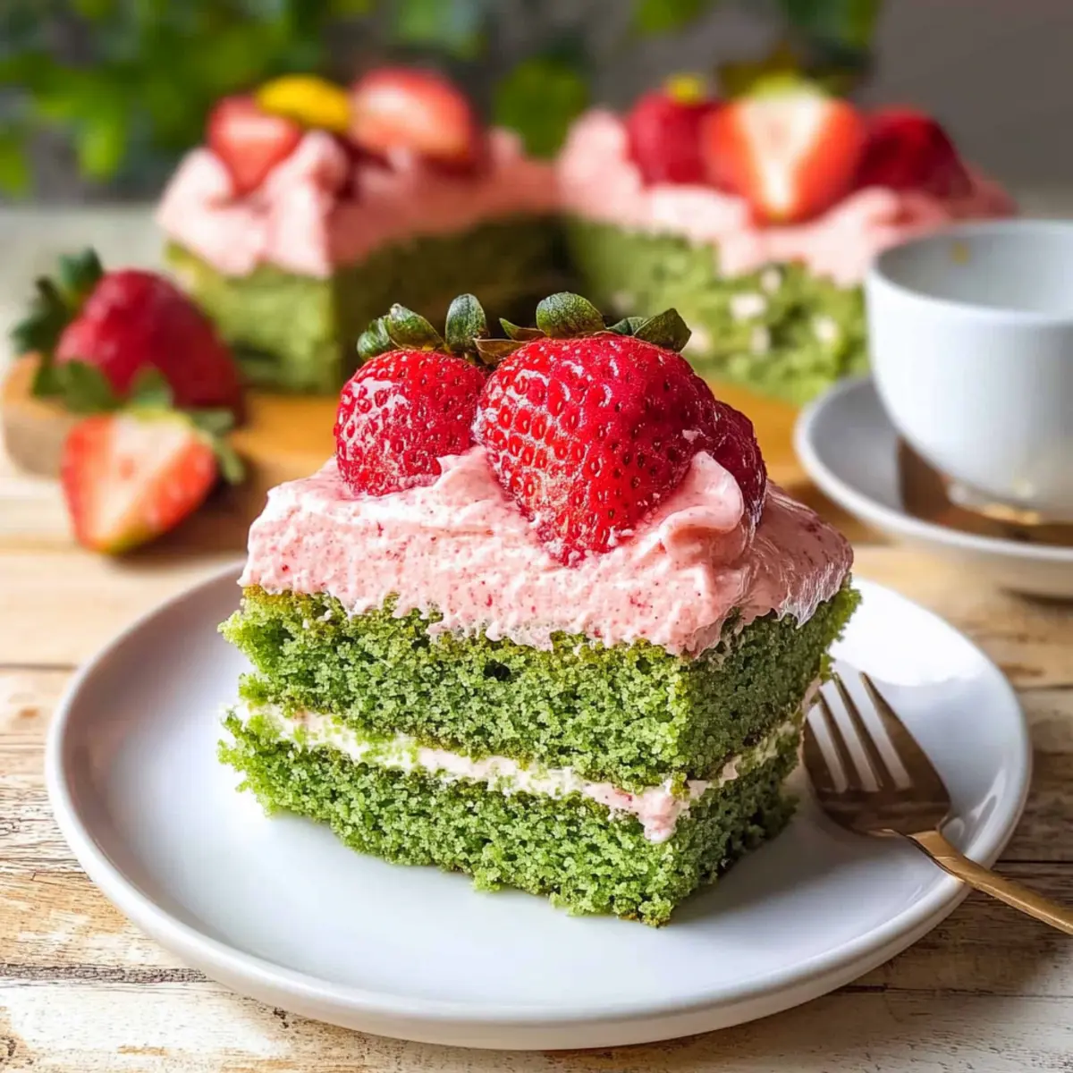 Strawberry Matcha Latte Cake: A Delightfully Creamy Treat