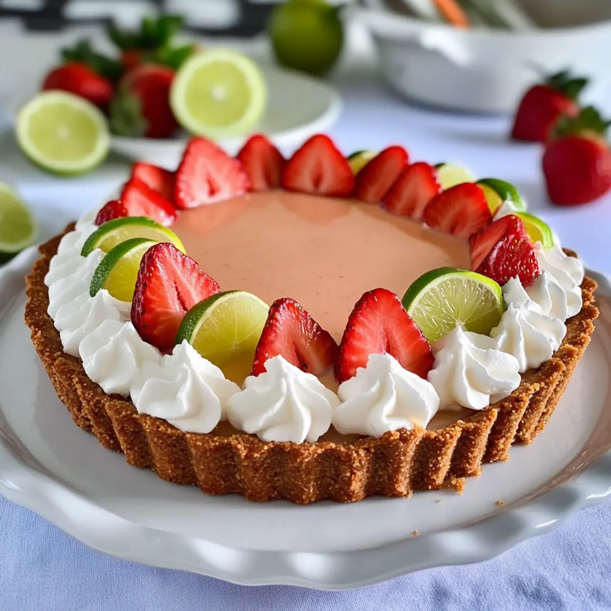 Creamy Strawberry Key Lime Pie – Your Summer Delight