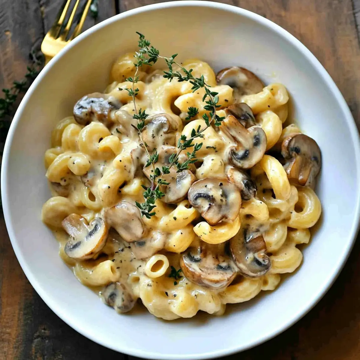 Creamy Vegan Mushroom Stroganoff Mac and Cheese Bliss