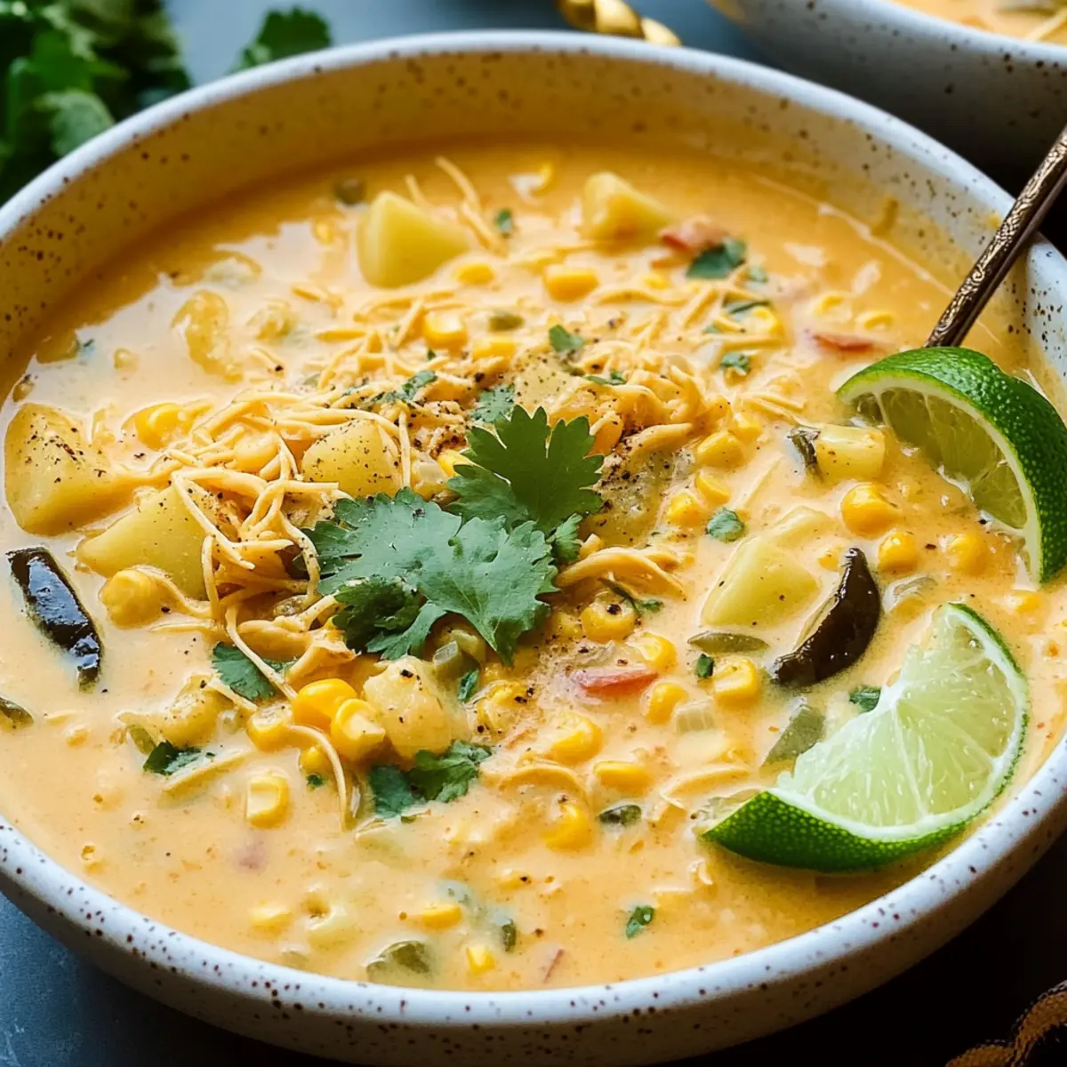 Roasted Poblano Corn Chowder for Cozy Nights In