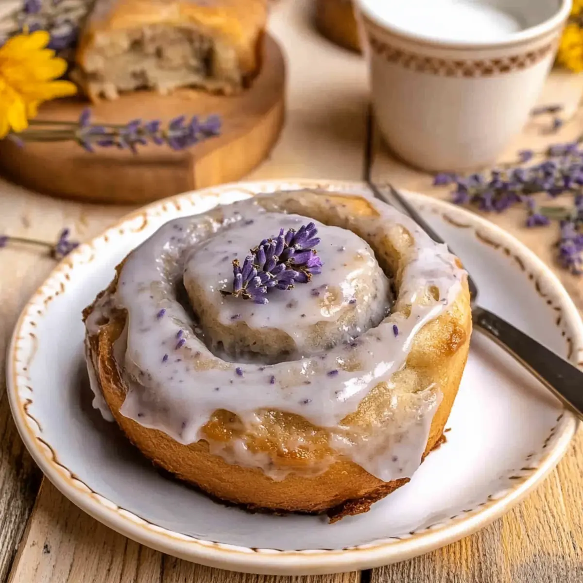 Delightful London Fog Rolls with Lavender Cream Frosting