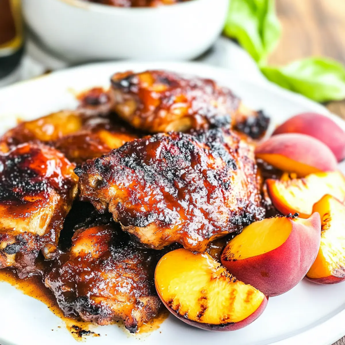 Savor Sweet Grilled Bourbon Peach BBQ Chicken This Summer
