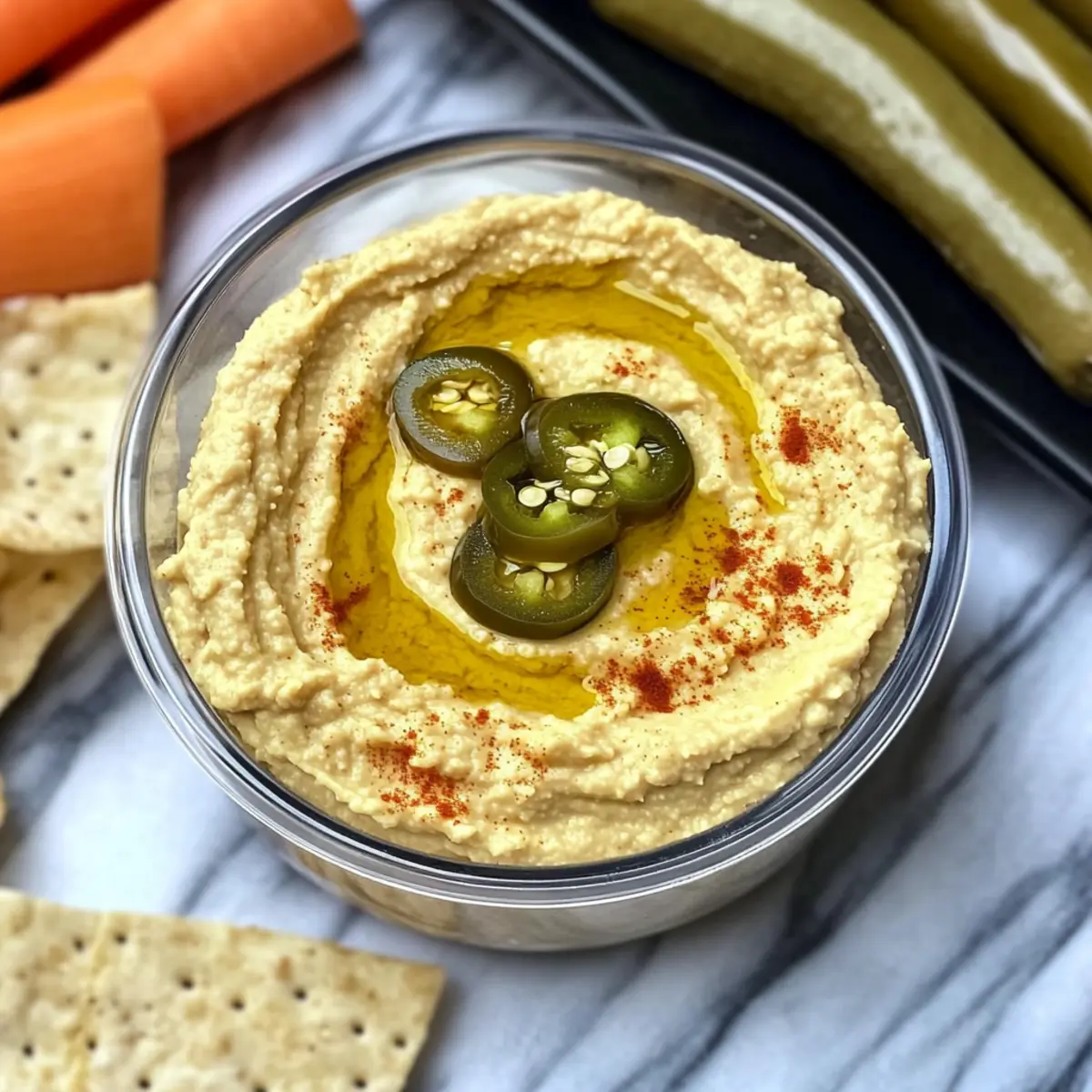 Sweet and Spicy Honey Jalapeno Hummus You’ll Love