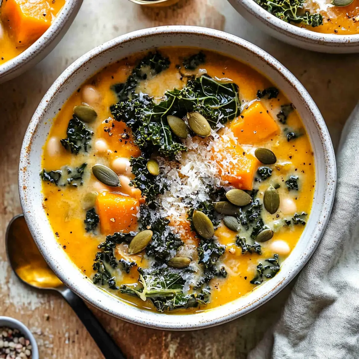 Creamy Butternut Squash, Kale and White Bean Soup Bliss