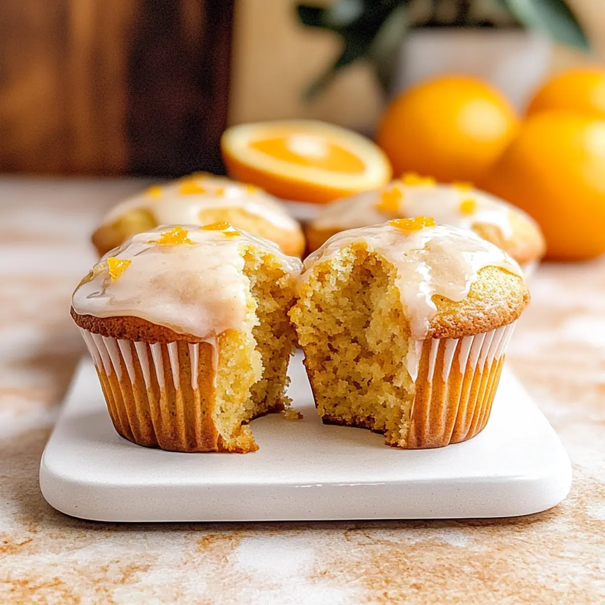 Tender Orange Muffins with Sour Cream and Cinnamon Bliss