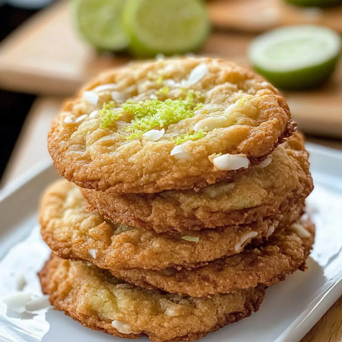 Tropical Key Lime Coconut White Chocolate Chip Cookies Delight