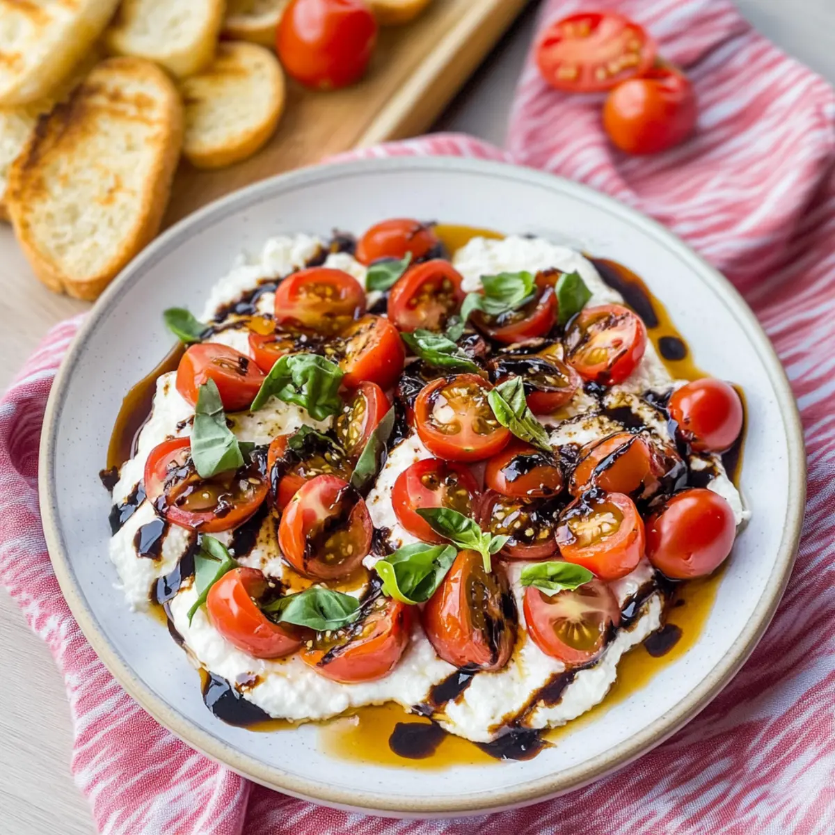 Cottage Cheese Bruschetta Dip for a Healthy Snack Bliss