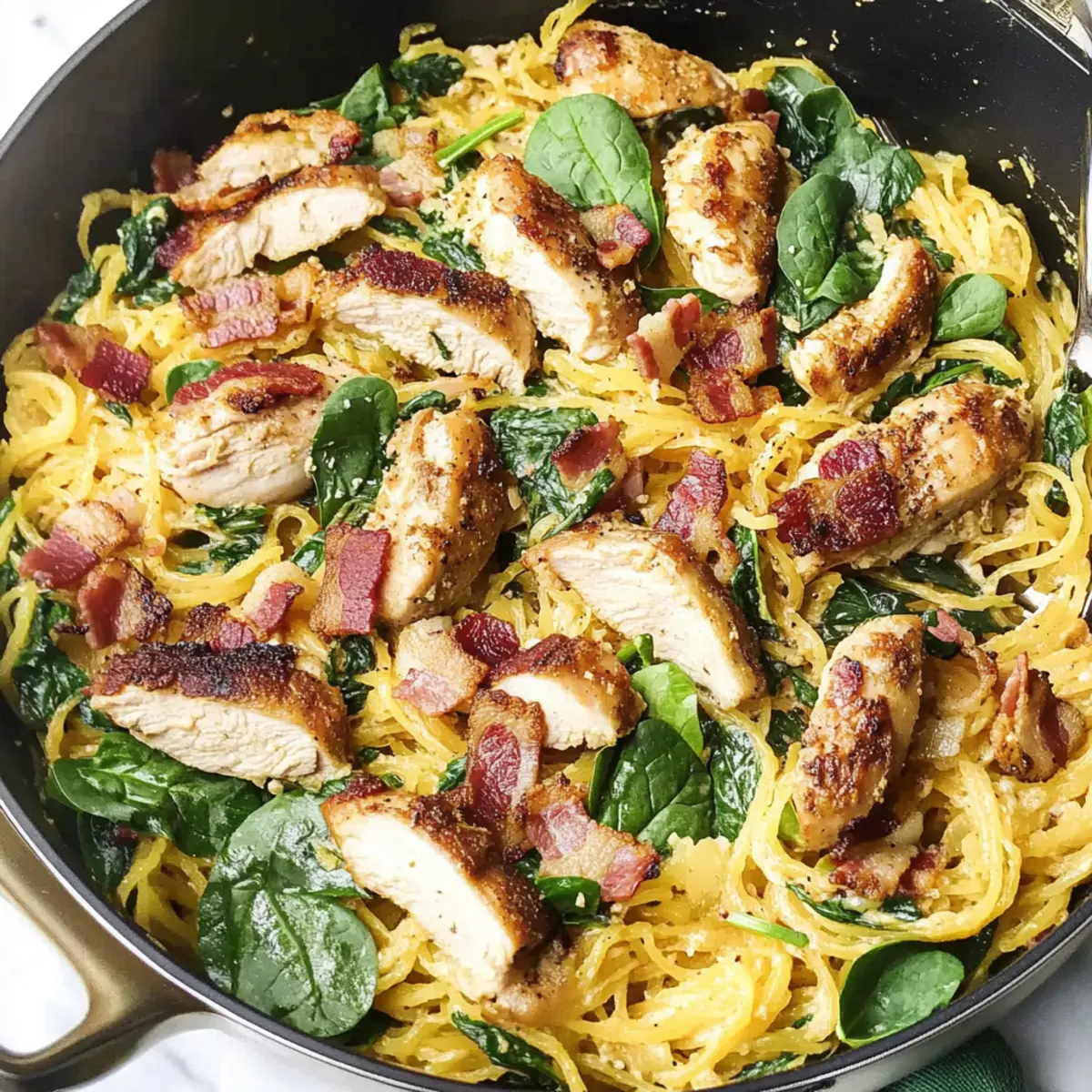 Creamy Spaghetti Squash Carbonara That Won’t Weigh You Down