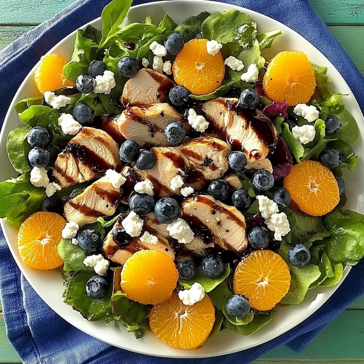 Grilled Chicken Salad with Blueberry Vinaigrette Bliss