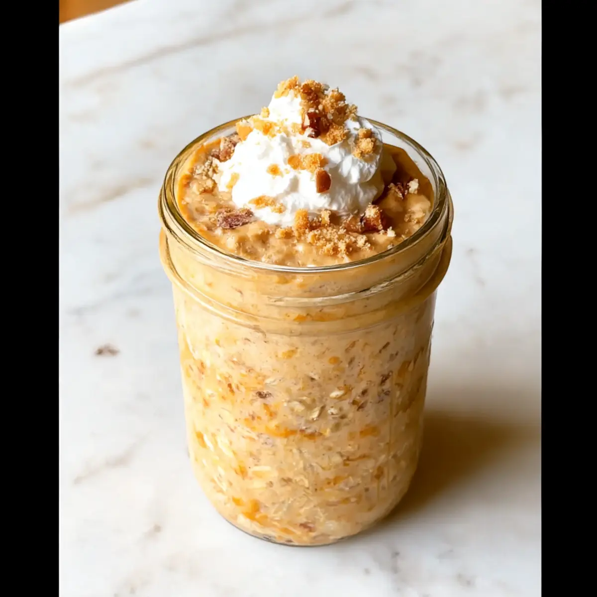Creamy Pumpkin Cheesecake Overnight Oats for Cozy Mornings