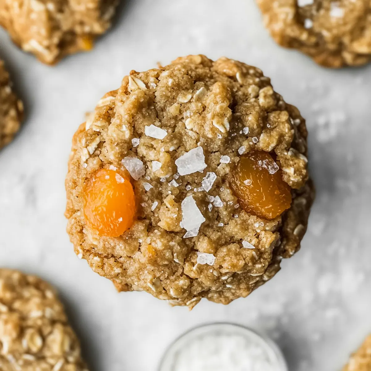 Thick Chewy Oatmeal Apricot Cookies with Sea Salt Bliss